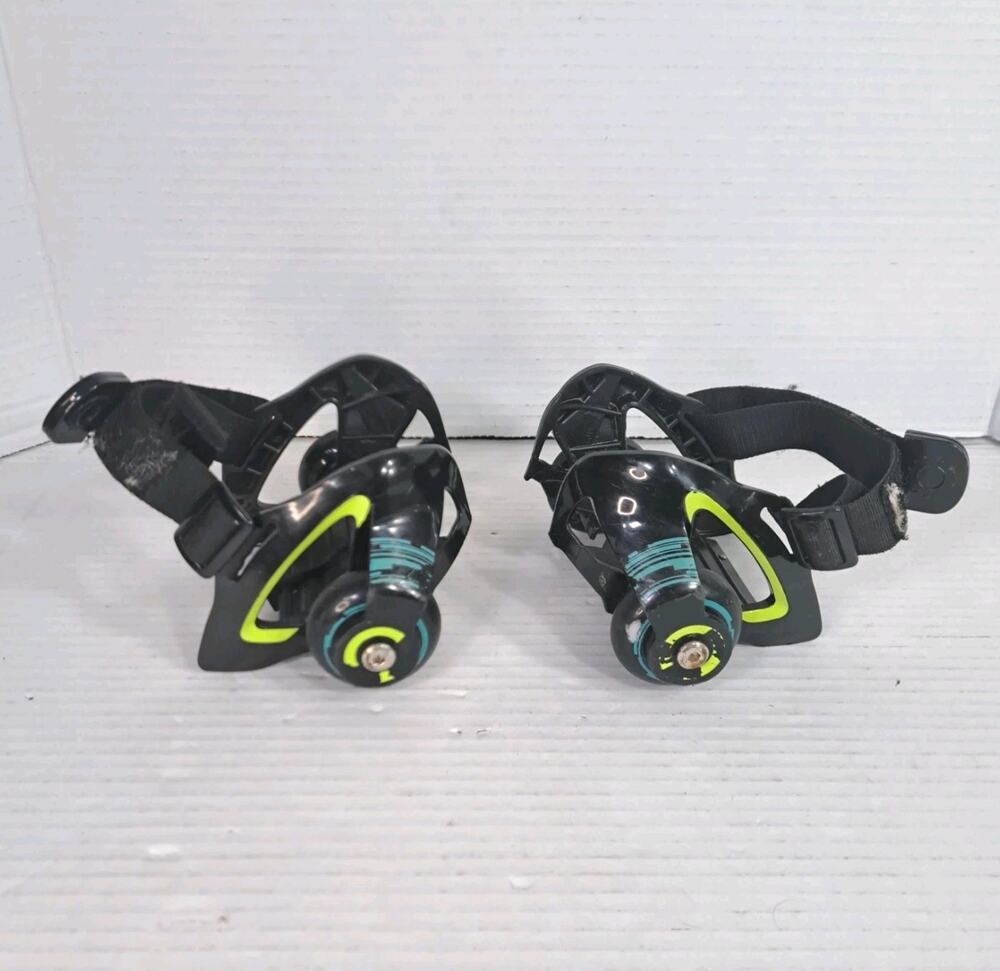 Razor Jetts Heel Wheels Heelys Adjustable Shoe Skates Black Youth 8+ 176lb Max